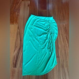 Green midi dress with slit